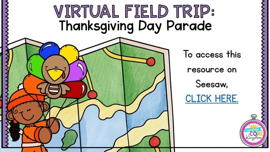 Virtual Field Trip for Seesaw showing example of how to use a link to access the teaching resource