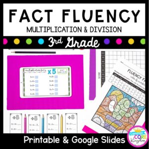 Fact Fluency for 3rd grades. Printable and Google Slides
