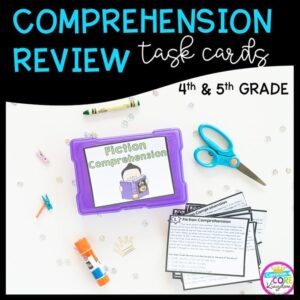 Fiction Comprehension Task Cards with Audio Reading