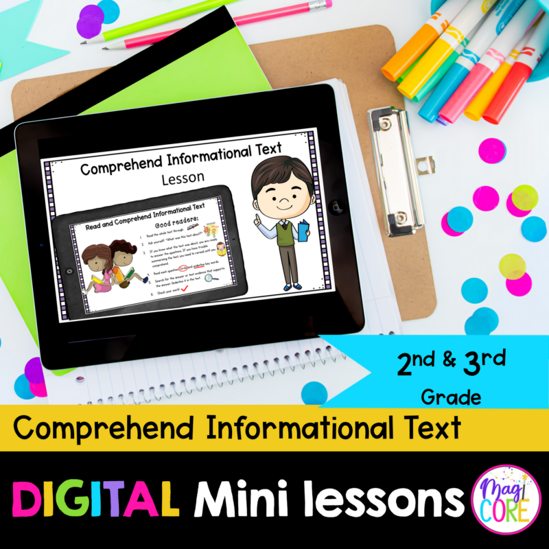 Digital Lessons: Comprehend Informational Text in Nonfiction - RI.2.10 & RI.3.10 - Google Slides & Seesaw