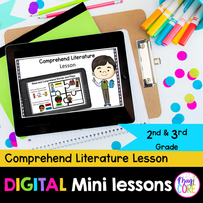 Digital Lessons: Comprehend Literature Lesson - RL.2.10 & RL.3.10 - Google Slides & Seesaw