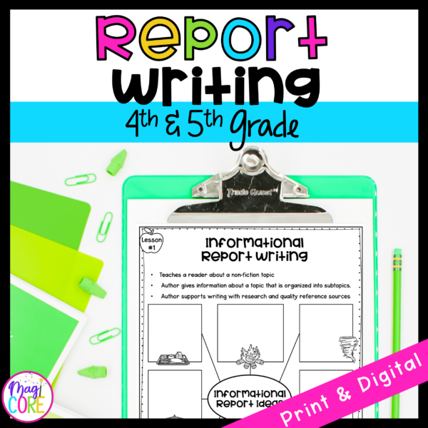 Report Writing - 4th & 5th Grade Expository Writing Unit - Printable & Digital