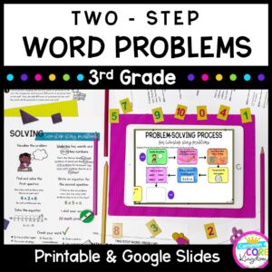 Two Step Word Problems 3rd Grade Math