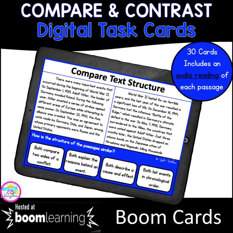 Compare & Contrast Boom Cards for 4th & 5th Grade