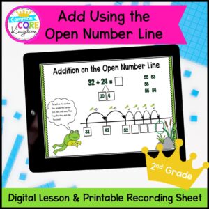 Adding Open NUmber Line Cover showing in a tablet