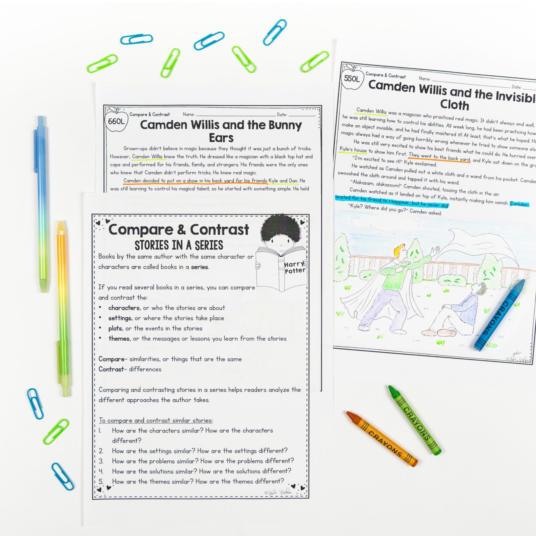 Compare Versions of Stories Reading Comprehension Unit – RL.2.9 – Print Digital - Image 14
