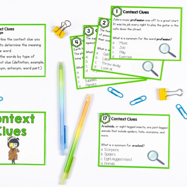 Context Clues Task Cards Preview 7