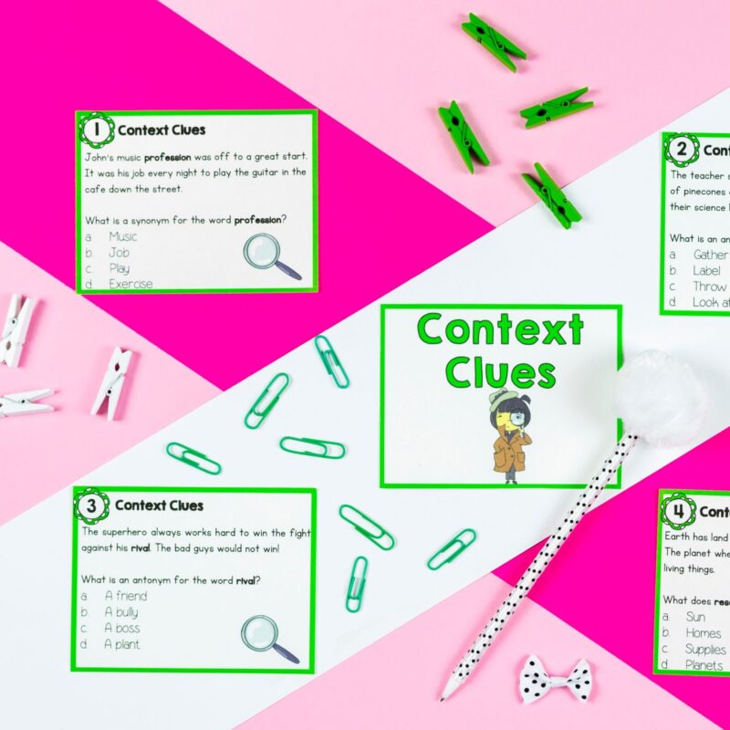 Context Clues Task Cards Preview 6
