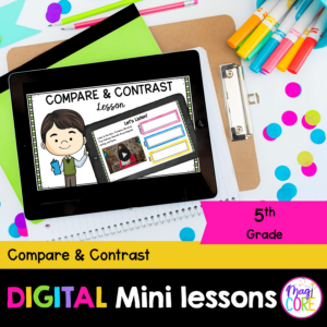 Digital Lessons: Compare & Contrast - RL.5.9 - Google Slides & Seesaw