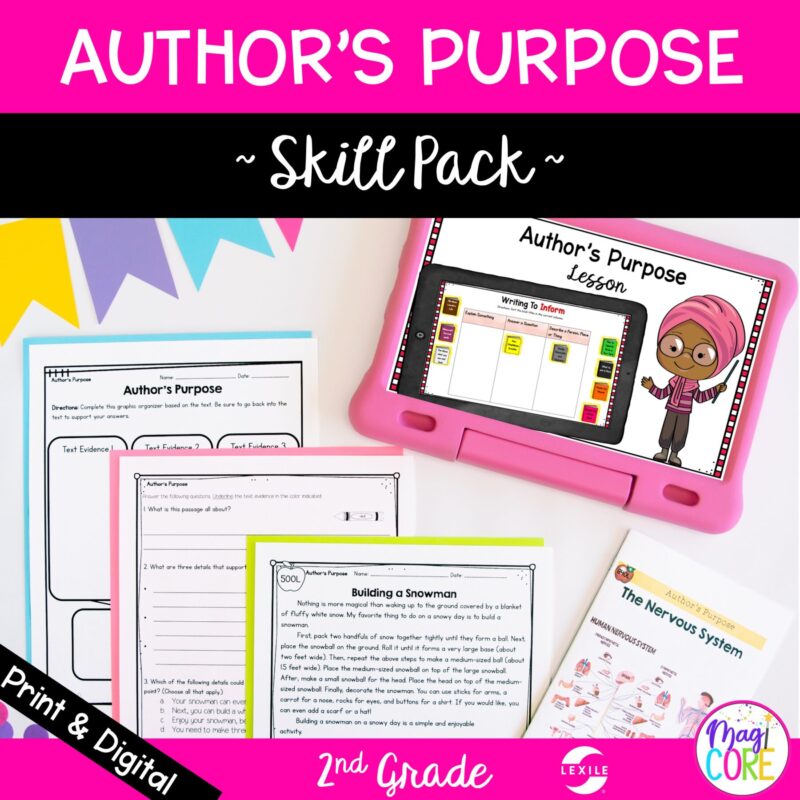 Author's Purpose Skill Pack Bundle - RI.2.6 - Print & Digital