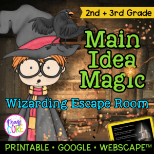 Main Idea Magic Reading Escape Room & Webscape™ - 2nd & 3rd Grade