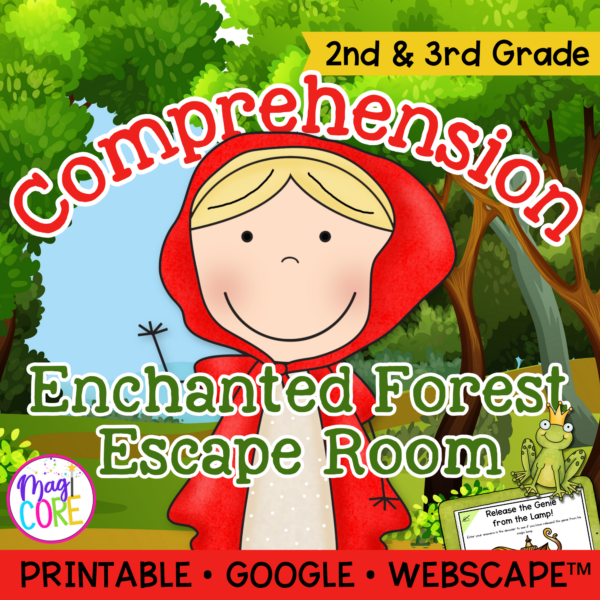Enchanted Forest Reading Comprehension Escape Room & Webscape™ - 2nd & 3rd Grade