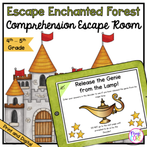 Enchanted Forest Reading Comprehension Escape Room & Webscape™ - 4th & 5th Grade