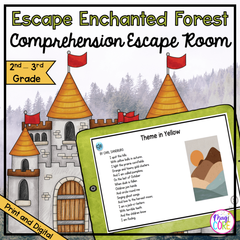 Enchanted Forest Reading Comprehension Escape Room & Webscape™ - 2nd & 3rd Grade
