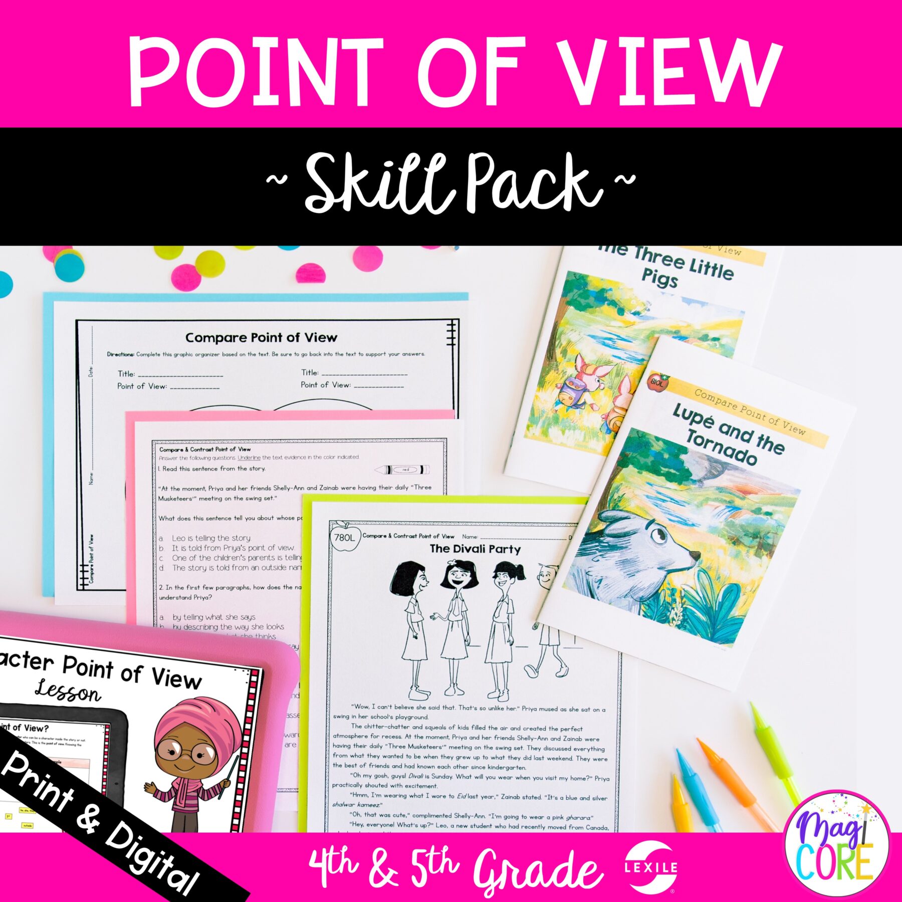 Point of View Skill Pack Bundle – RL.4.6 & RL.5.6 - Print & Digital