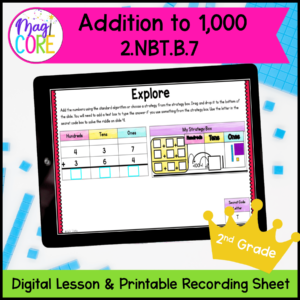 Addition to 1,000 - 2nd Grade Math Digital Mini Lesson - 2.NBT.B.7