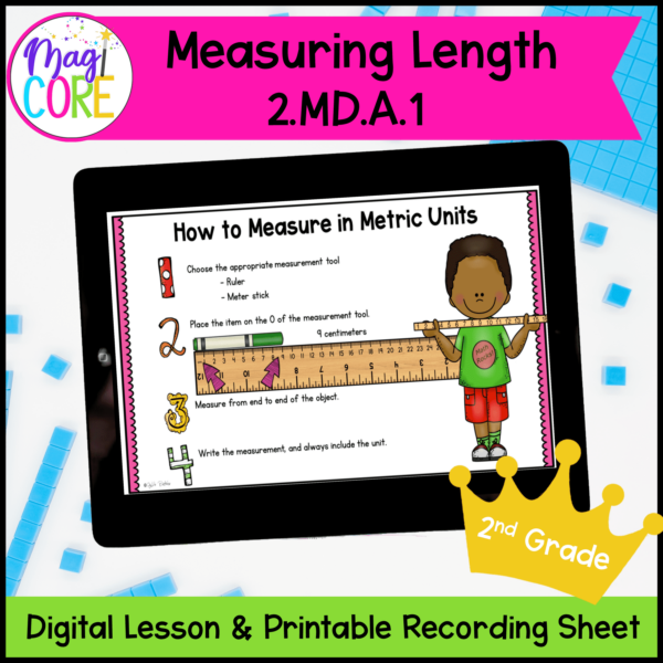 Measuring Length - 2nd Grade Math Digital Mini Lesson - 2.MD.A.1