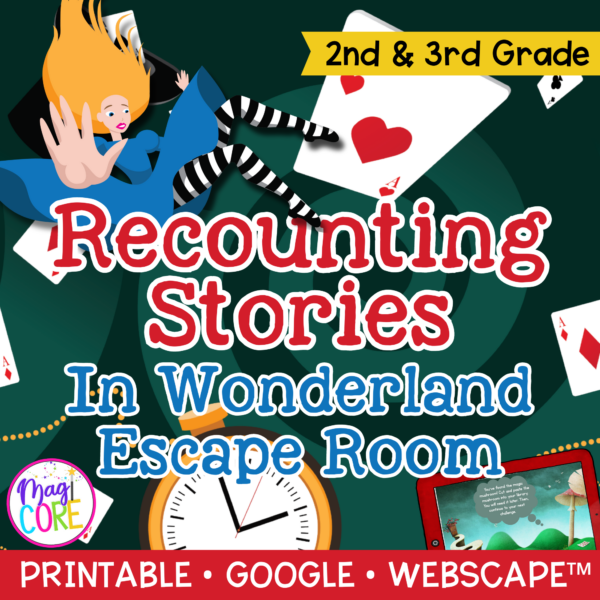 Recounting Stories in Wonderland Escape Room & Webscape - 2nd & 3rd Grade