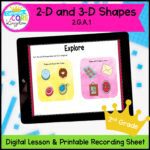2D and3D Digital Mini Lesson for 2nd Grade Math