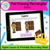 Partitioning Rectangles 2nd Grade Math Digital Lesson in Google Slides Format