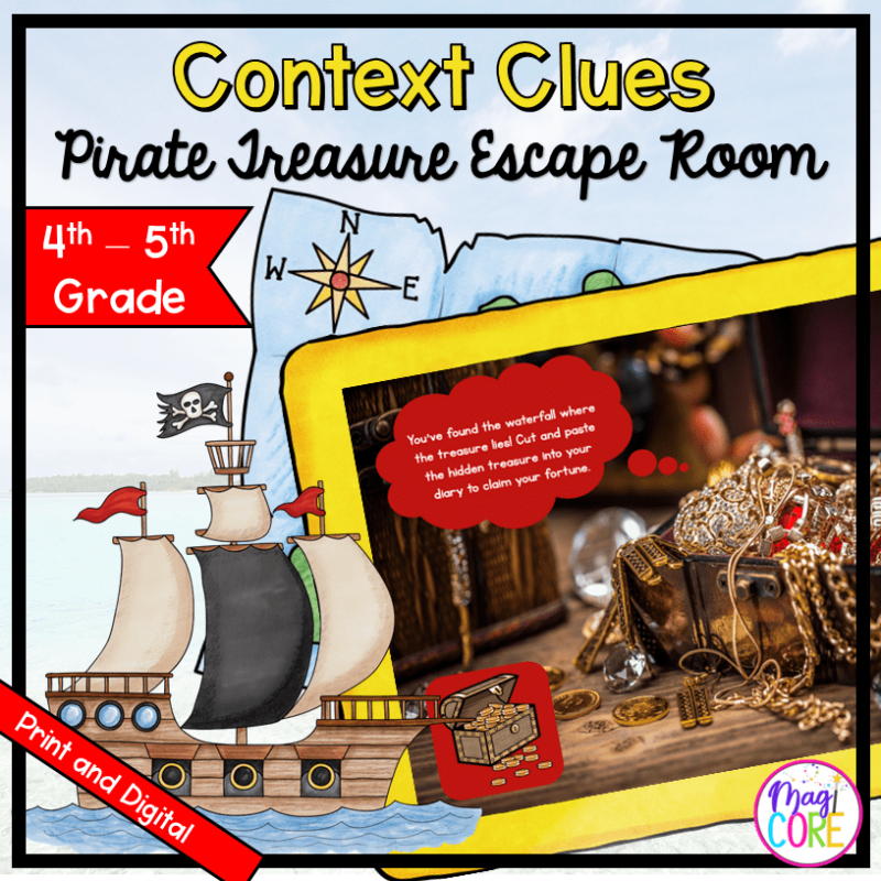 Nonfiction Context Clues Reading Escape Room & Webscape™ - 4th & 5th Grade