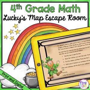 Lucky's Map Math Escape Room for 4th Grade