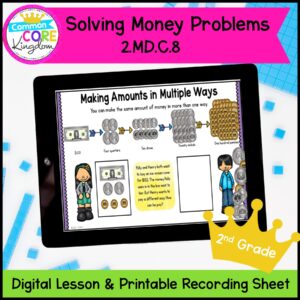 Solving Money Problems Mini Lesson for 2nd Grade in Google Slides Format