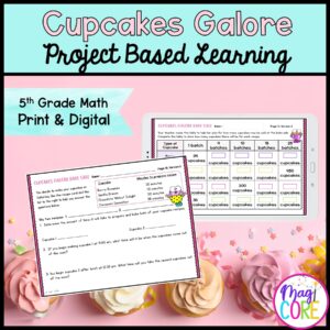 Cupcakes Galore! Project Learning - 5th Grade - Printable & Google Distance Learning