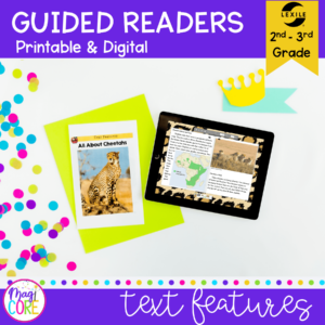 Guided Reading Packet: Text Features - 2nd & 3rdGrade RI.2.5 RI.3.5 - Printable & Digital