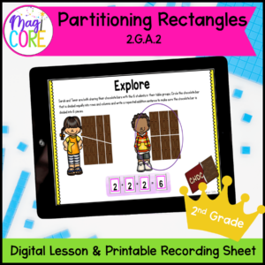 Partition Rectangles - 2nd Grade Math Digital Mini Lesson - 2.G.A.2