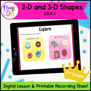 Identify 2D & 3D Shapes - 2nd Grade Math Digital Mini Lesson - 2.G.A.1