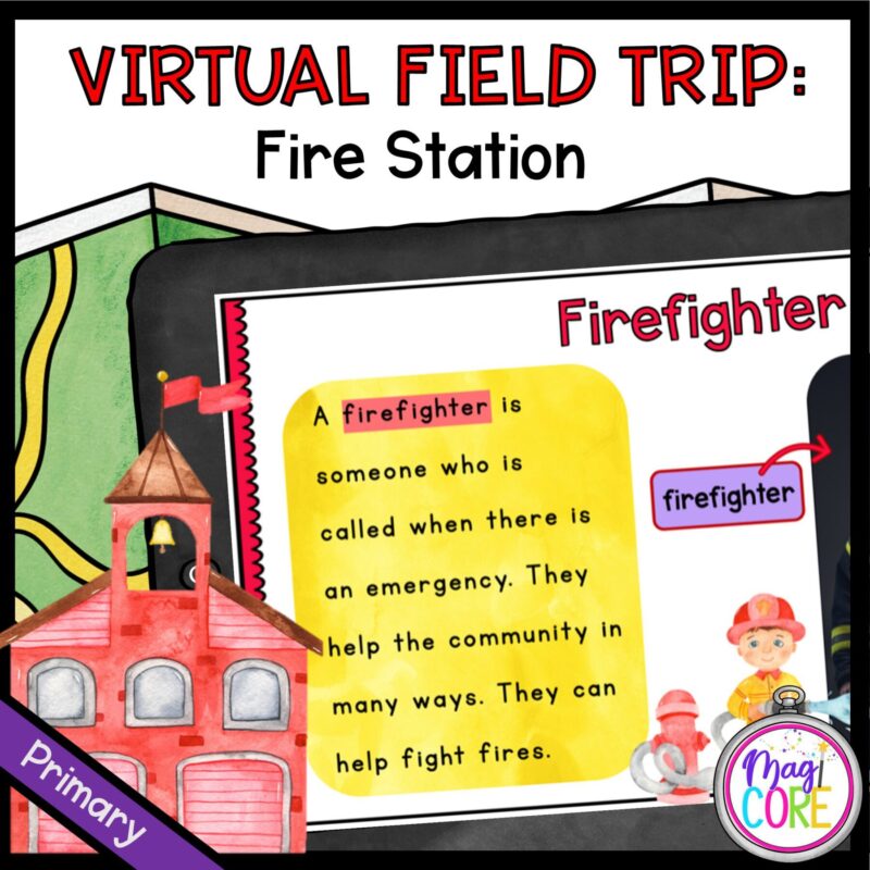 Virtual Field Trip to the Fire Station for 1st Grade in Google Slides & Seesaw Format