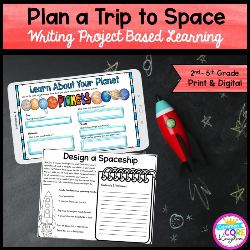 Plan a Trip to Space! Project Based Learning for 2nd-5th Grade in Digital & Printable Format