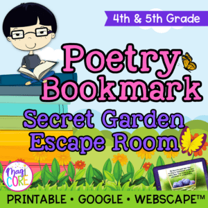 Poetry Garden Reading Escape Room & Webscape™ - 4th & 5th Grade