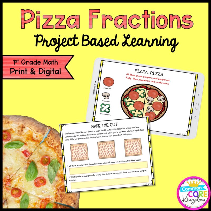 Pizza Fraction Project Learning for 1st Grade
