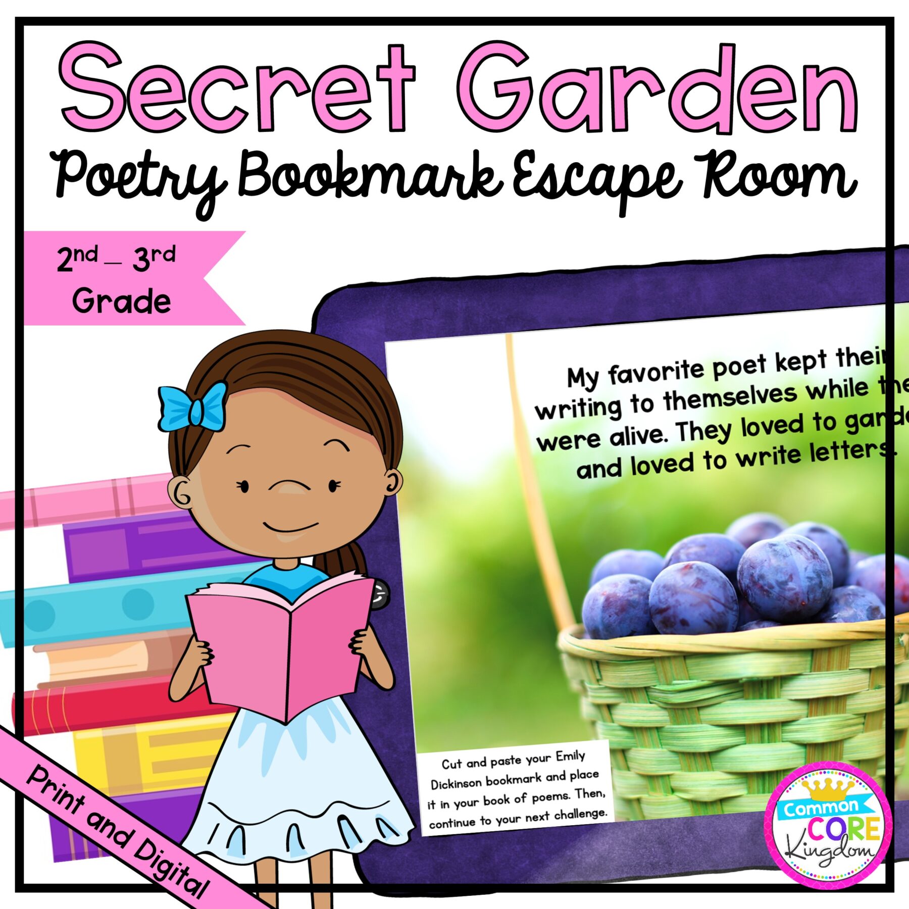 Secret Garden Poetry Escape Room for 2nd & 3rd Grade