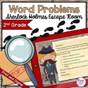 Sherlock Holmes Math Word Problem Escape Room - 2nd Grade