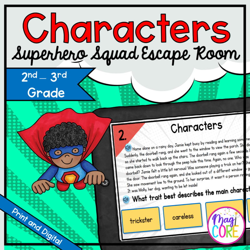 Characters Superhero Squad Reading Escape Room & Webscape™ - 2nd & 3rd Grade