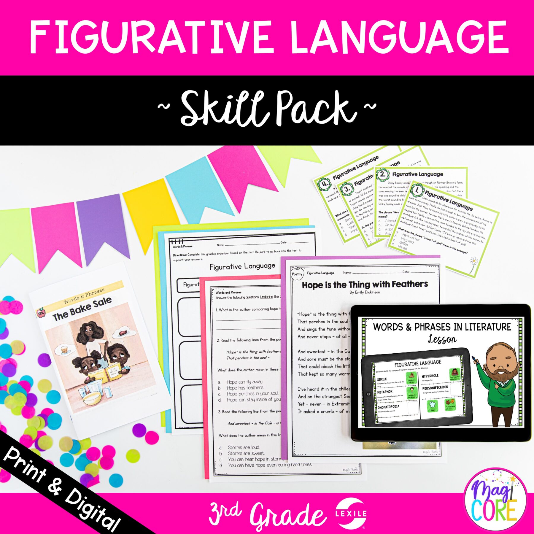 Figurative Language Skill Pack Bundle – RL.3.4 - Print & Digital