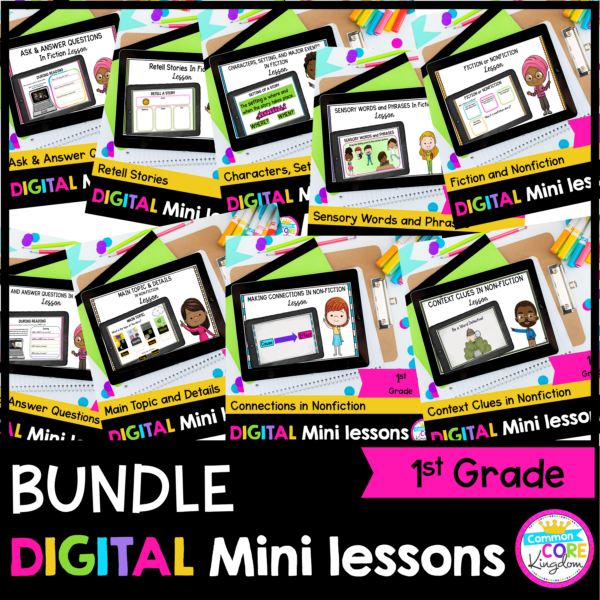 1st Grade Reading Mini Lessons GROWING Bundle - Google Slides & Seesaw