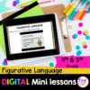 Digital Lessons: Figurative Language in Fiction - 4th & 5th Grade RL.4.4 & RL.5.4 - Google Slides & Seesaw Distance Learning