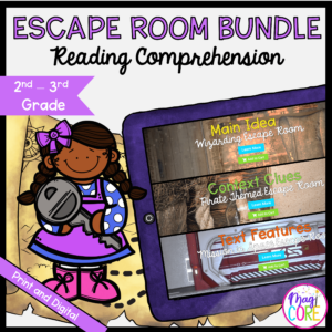 Reading Comprehension Escape Room Bundle - 2nd & 3rd Grade - Printable & Digital