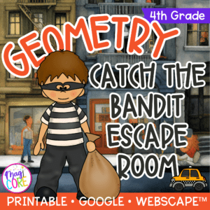 Classify Shapes Geometry - Bandit Math Escape Room & Webscape™ - 4th Grade