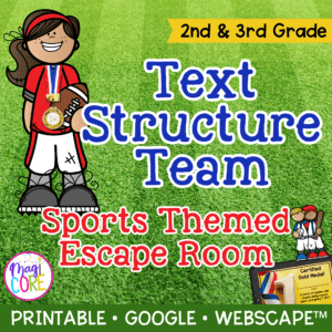 Nonfiction Text Structure Sports Escape Room & Webscape™ - 2nd & 3rd Grade