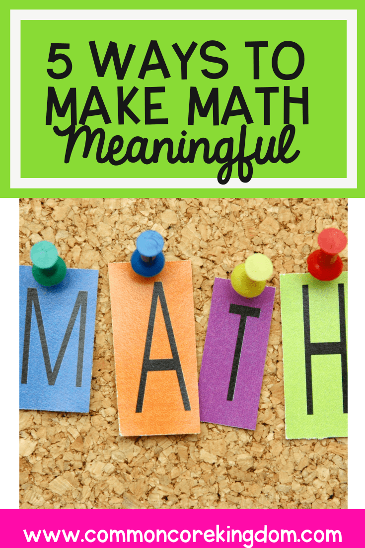 5 five ways to make math more meaningful pinterest cover