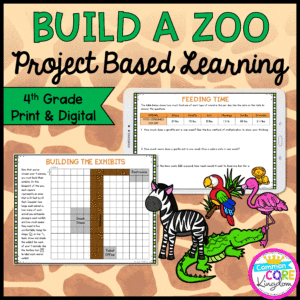 4th Grade Build a Zoo Project Based Learning in Printable & Google Slides Format