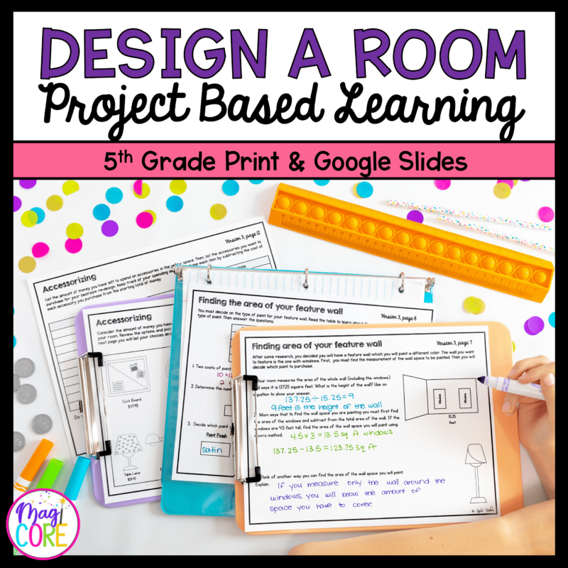 5th Grade Math PBL - Design a Bedroom Project Based Learning