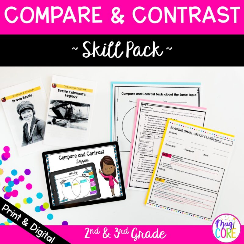 Compare & Contrast Skill Pack - RI.2.9 & RI.3.9 - Print & Digital