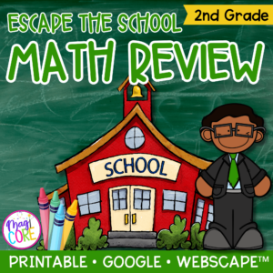 End of Year Theme Math Escape Room & Webscape™ - Escape the School - 2nd Grade