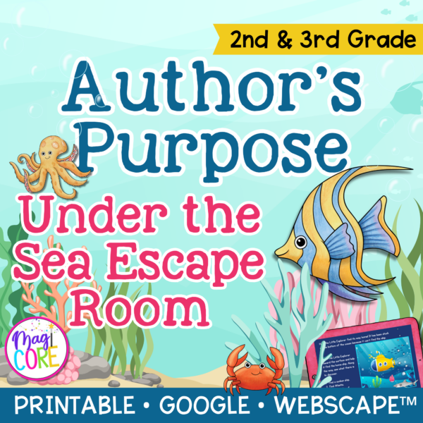 Author's Purpose & Point of View Reading Escape Room & Webscape™ 2nd & 3rd Grade